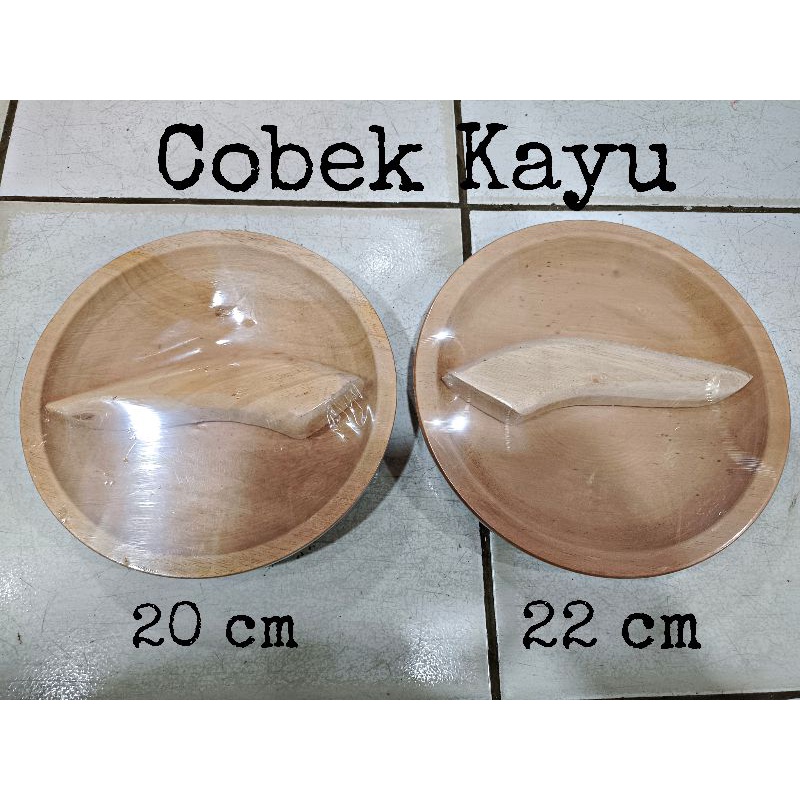 Cobek Kayu Biasa Ukuran Besar dan Kecil / Ulekan sambal dari bahan kayu / cobek kayu buat nyambel