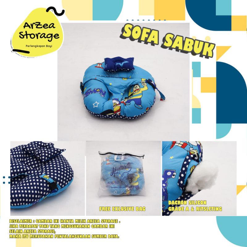 Sofa Bayi Multifungsi Dengan Sabuk Pengaman free bantal dan tas