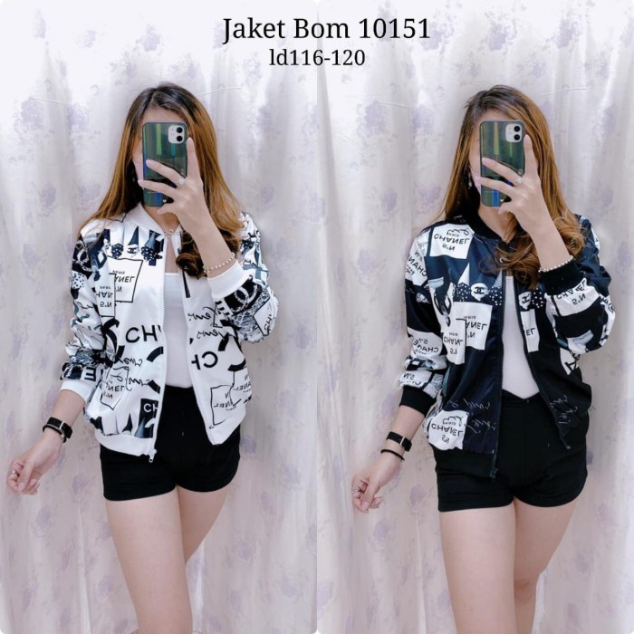 Jaket Wanita JAKET WANITA CHANNEL IMPORT - Putih(I3L9) TERBARU Jaket Wanita Jumbo Hoodie Wanita Kore
