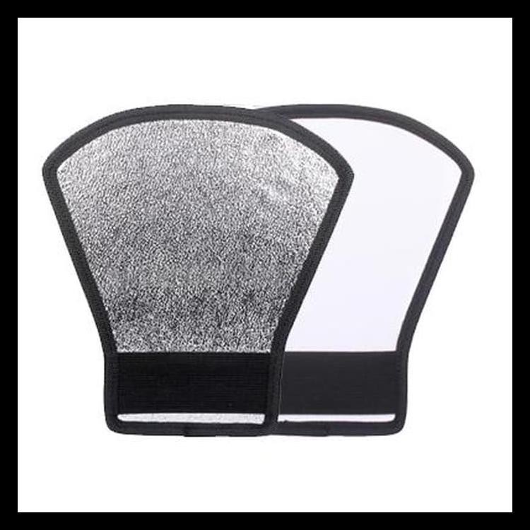 2IN1 UNIVERSAL EXTERNAL FLASH REFLECTOR & DIFFUSER - SILVER/WHITE KODE 815