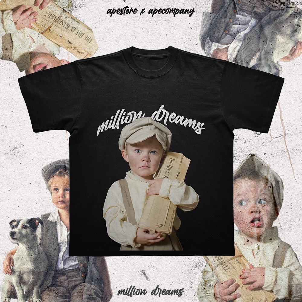 KAOS OVERSIZE MILLION DREAMS 24S COTTON APESTORE X APECOMPANY OVERSIZE TEE