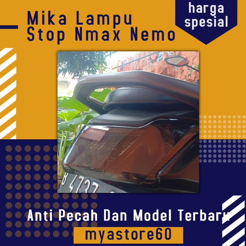 Mika Lampu Stop Nmax Nemo / Kaca Lampu Stop Nmax / Mika Kaca Lampu Rem Variasi Aksesoris Nmax