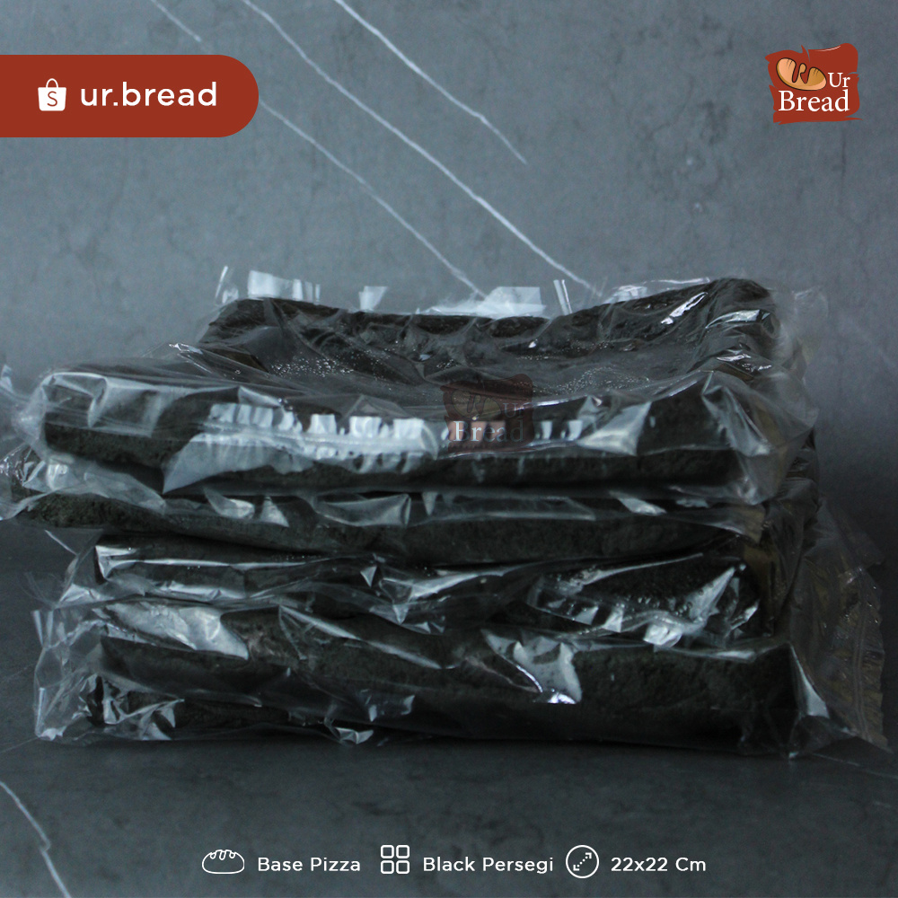 Roti Pizza Kotak Hitam Ukuran 22cm | Base Pizza Kotak 22cm Black