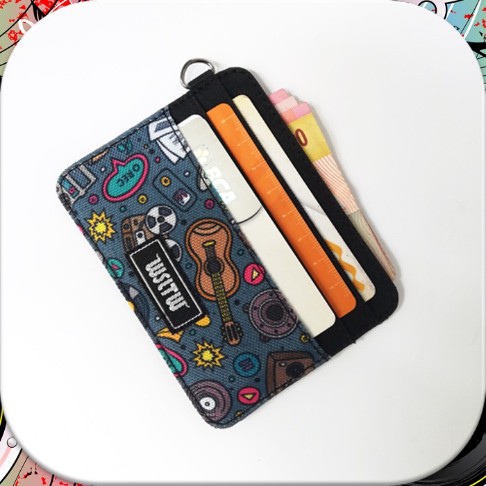 DOMPET KARTU MOTIF Tipis - Card HOLDER Canvas - MINI Wallet UANG ATM |WSCH11