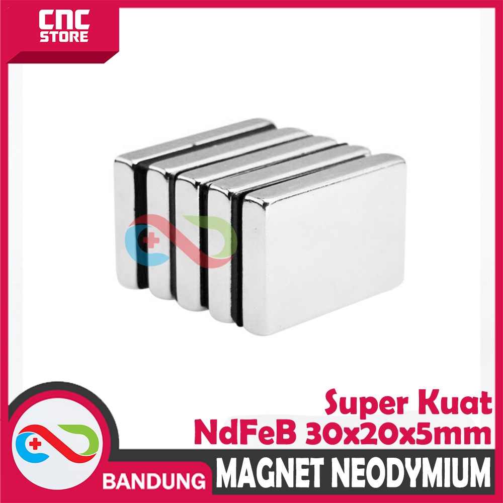 MAGNET NEODYMIUM NDFEB KOTAK PERMANEN 30X20X5MM