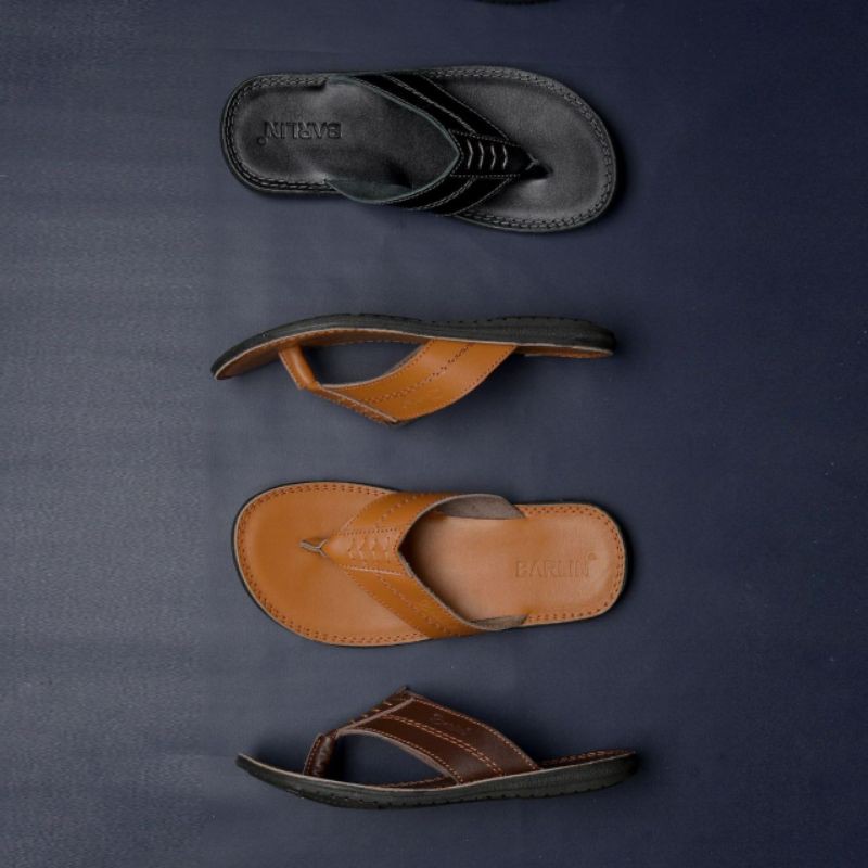 Sendal Kulit Casual Kasual Sandal Jepit Pria Cowok Dewasa Original Asli Murah Terbaru 2021 S21