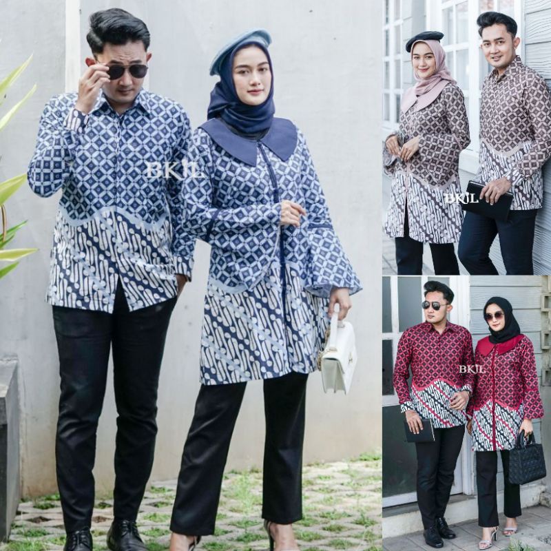 Jual Mursyid Official New Cod Baju Couple Bianca Seragam Batik