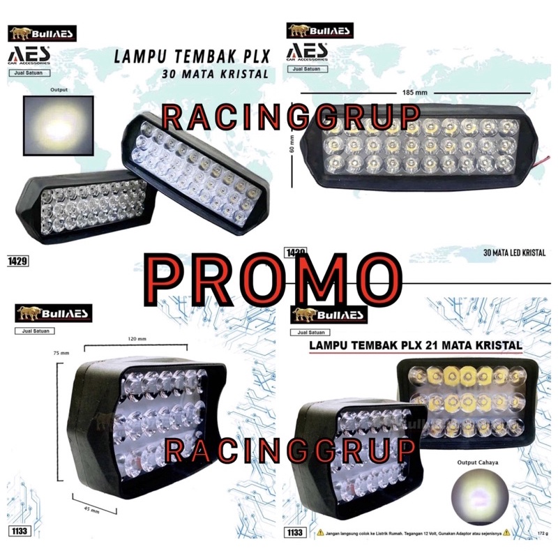 Lampu LED Bar Tembak Sorot Laser Gun CREE Mobil Motor 21 30 Titik Mata 21Watt 21 30 Watt 21W 30Watt