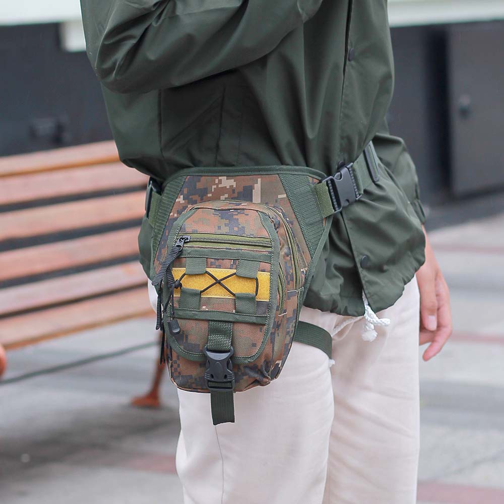 Tas Selempang Pria Waistbag Tas Pinggang Tactical Loreng Army Tas Kaki Paha Samping Cowok