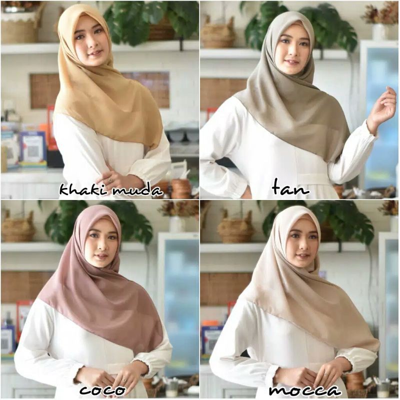 Hijab Segiempat bella /bella square jait pinggir/jilbab/hijab segi empat