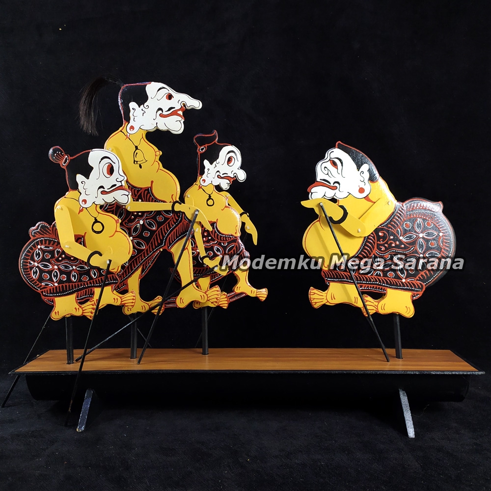 Souvenir Miniatur Wayang Kayu Painting Punokawan Khas Indonesia