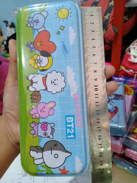 (125gr) tempat pensil / lepak seng besi bt21 animal-2