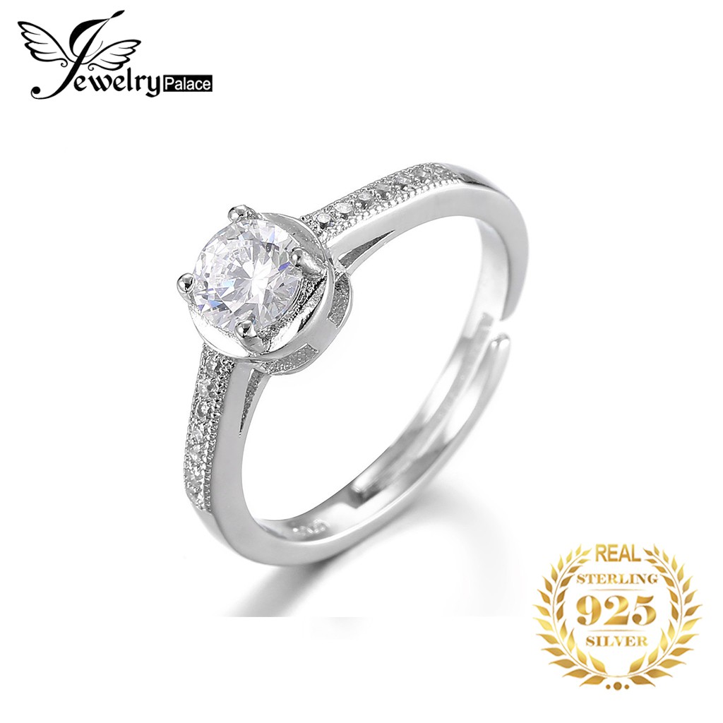 Cincin Perak 925 Asli Cincin Perak untuk Wanita Diamond Pernikahan Cincin Yang Dapat Disesuaikan Fashion Aksesoris Sederhana Perhiasan