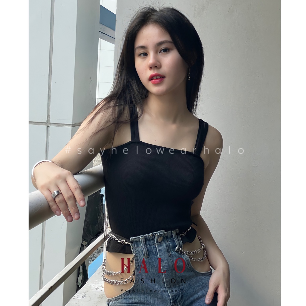 [HaloFashion] Ginella Sexy Crop Top Tank Top Basic Top Korean Fashion