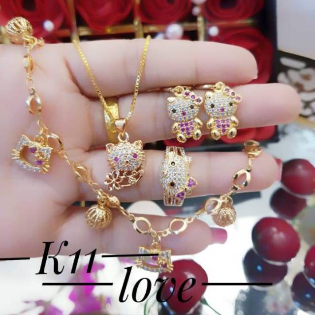 Xuping set perhiasan lapis emas 24k 0402