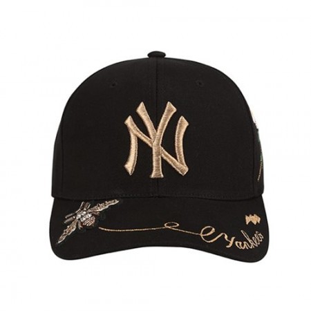 EXO Chanyeol MLB Gold Bee Yankees Cap ORIGINAL