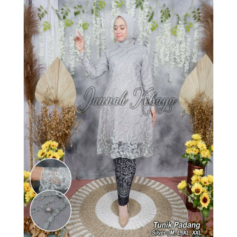 Realpict Stelan kebaya tunik - kebaya Modern - Kebaya Pesta - Kebaya seragam - Kebaya brokat - stelan kebaya wanita
