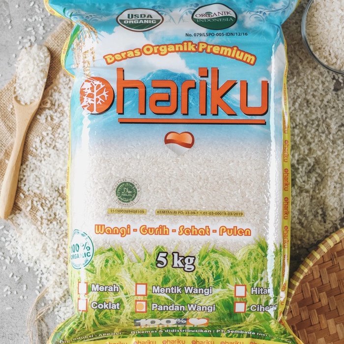 

gr011ttr Beras Organik Pandan Wangi Hariku 5Kg Sv012Ss