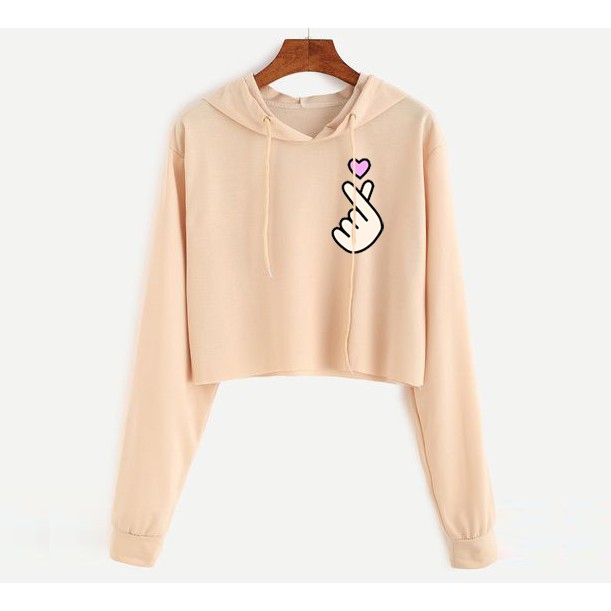 Bess - Sweater Hoodie Crop Murah / Sweater Hoodie Crop FINGER LOVE