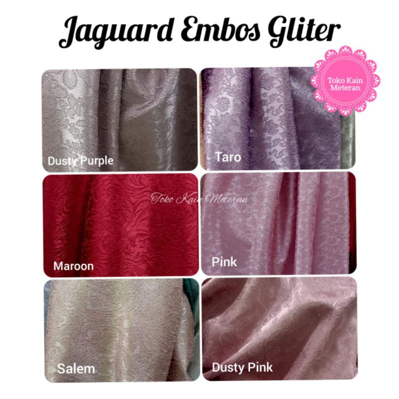 KAIN JAGUAR JAQUARD SATIN EMBOS PREMIUM / SERAGAM BRAIDESMAID