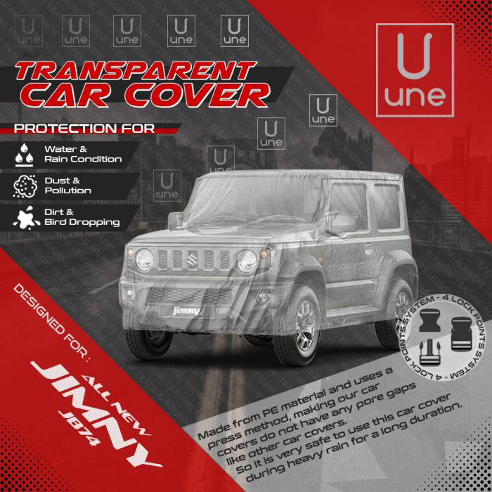 Cover Mobil All New Jimny Plastik Transparan PE Waterproof