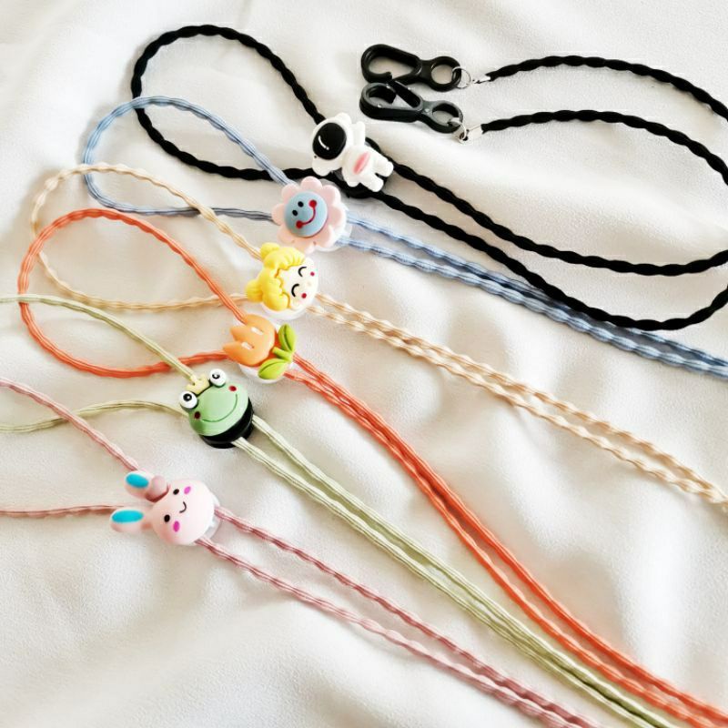 RANAYS Strap Masker 2in1- Stopper Hiasan Karakter Lucu - Pengait Besar