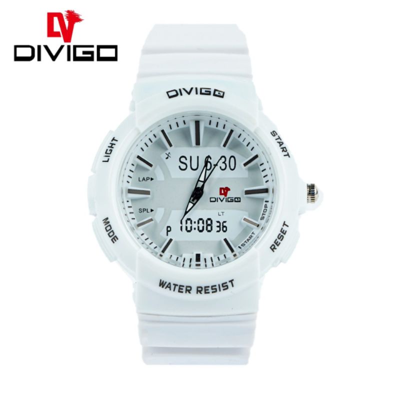 (Cod)Jam Tangan Wanita Fashion Divigo Start Water Resist/Anti Air Strap Rubber(Dikirim Jakarta)