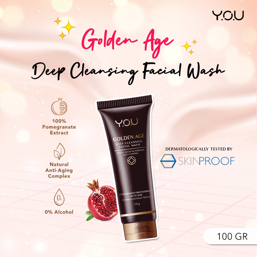 YOU MAKEUP Golden Age Deep Cleansing Facial Wash 100g [Deep Pore Cleansing & Removes Makeups]