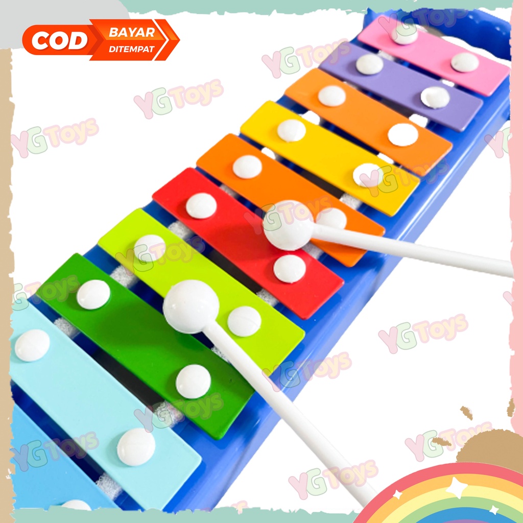 YGtoys Mainan Alat Musik Pukul Xylophone Anak Kids Music Toy Gamblang Edukasi Xilophone Kolintang Kulintang