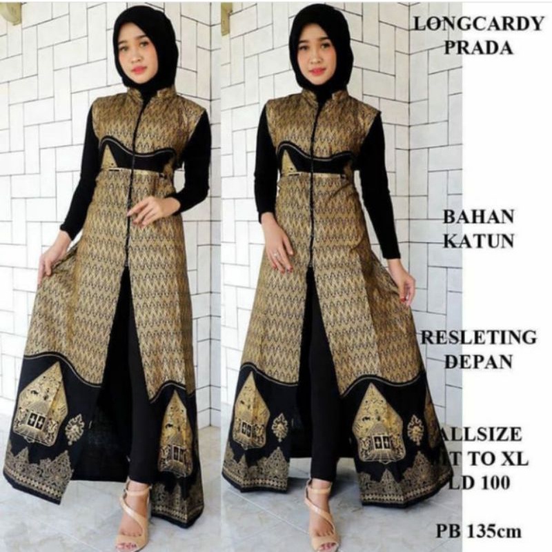 Maura Couple - Sania Ruffle Batik Keluarga Couple Jazy Gamis Syar'i - Gamis Kerah Jazy Terbaru Motif Wayang Prodo 2022