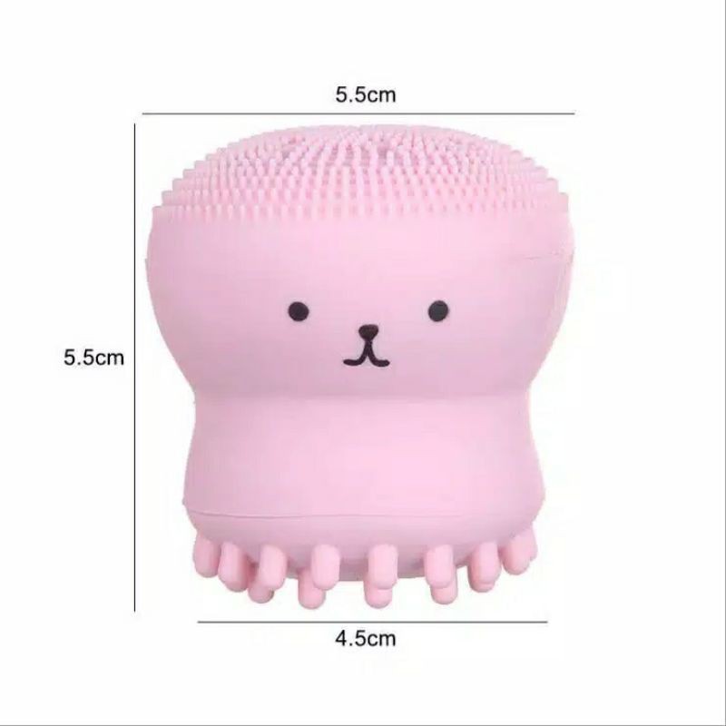 LM-0139 Spon Silikon Lembut Pembersih Wajah Model Gurita - Sponge Octopus