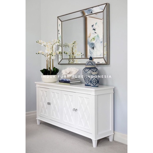 BUFET TV MINIMALIS MODERN DUCO PUTIH GLOSY.BUFET MINIMALIS