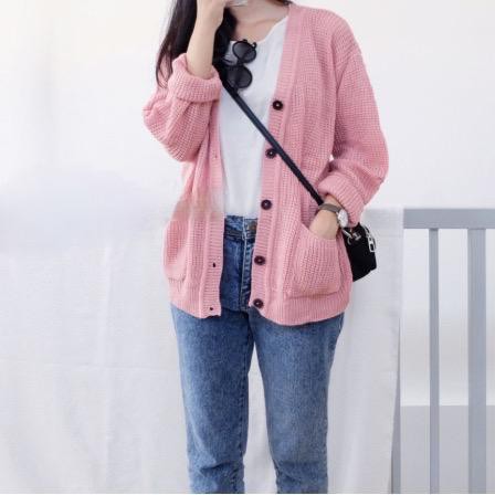 zelline official cardigan rajut merissa bahan tebal