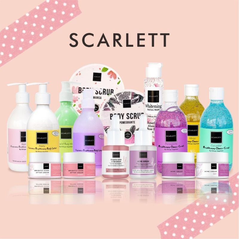 (New Happy) Scarlett Whitening Original Serum | Scrub | Lotion | Shampo | Cream | Toner  [BPOM]