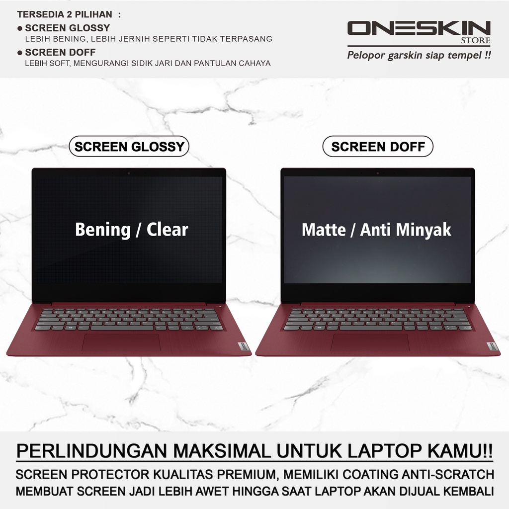 Garskin Sticker Laptop Pelindung Screen Keyboard Protector Lenovo ThinkBook 15p G2-IMH Gen 2 Gambar Full Body Silikon Bening Glossy Doff