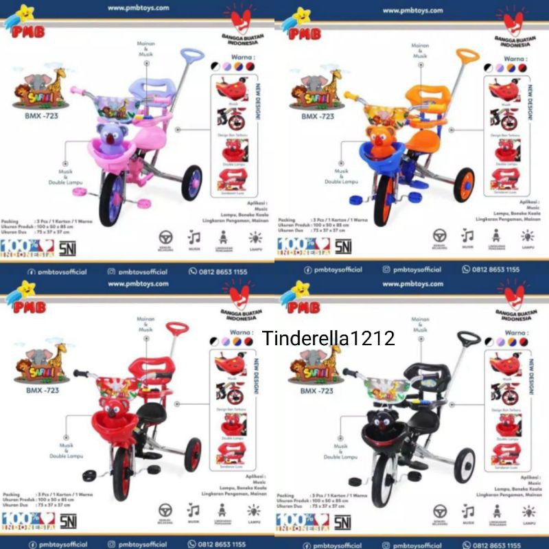 Sepeda Anak Roda 3 PMB 723 NIKEL