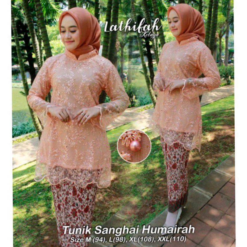 Kebaya brukat Long cape savitri Cuci Gudang