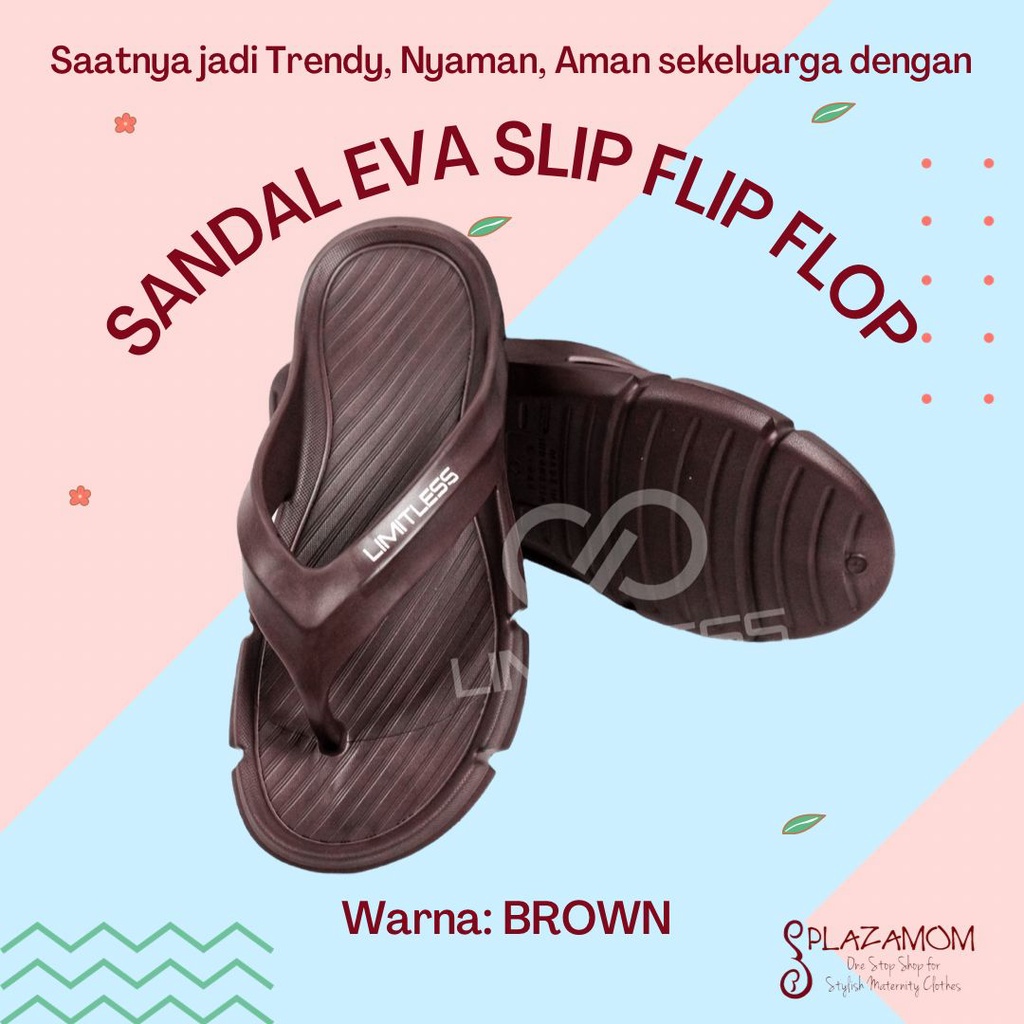 Sandal EVA karet PRIA DEWASA sendal Slip Flip Flop Japit Jepit family keluarga polos anti slip nyaman ringan trendy cocok untuk outdoor indoor kualitas premium