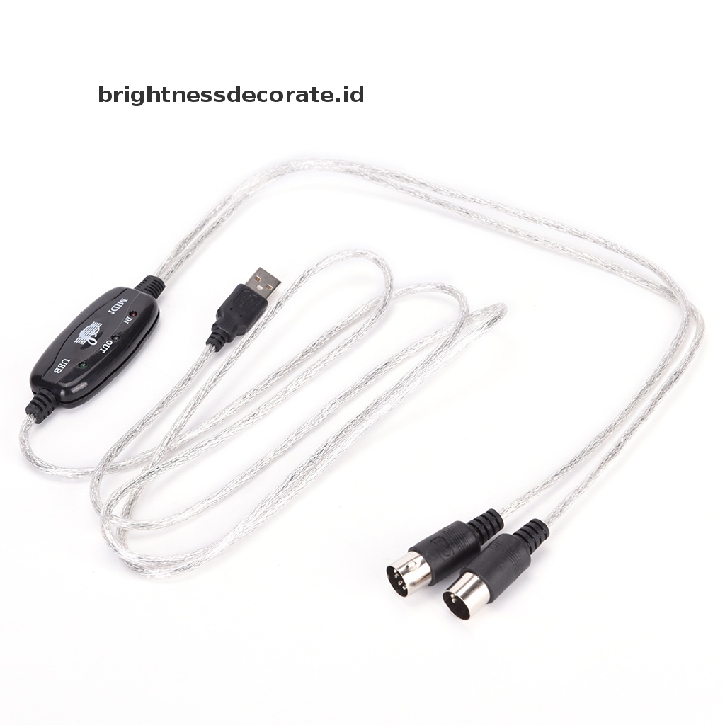 Kabel Adapter Converter USB IN-OUT MIDI Interface Ke PC Keyboard Musik