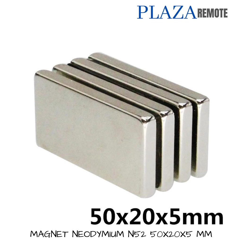 STRONG MAGNET NEODYMIUM KOTAK N52 NdFeB SQUARE 50x20x5 MM