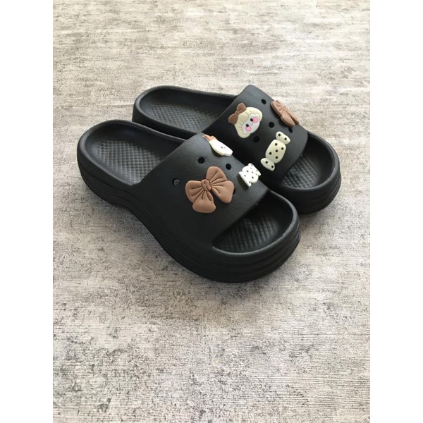 Sandal Fuji Jibbitz Pita Coklat