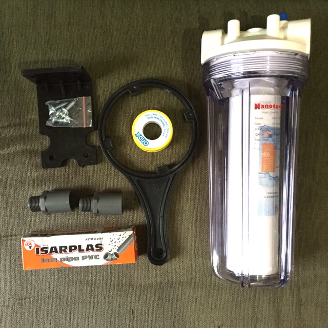 Paket 1 Tabung Filter Saringan  Air  Siap Pakai utk Air  