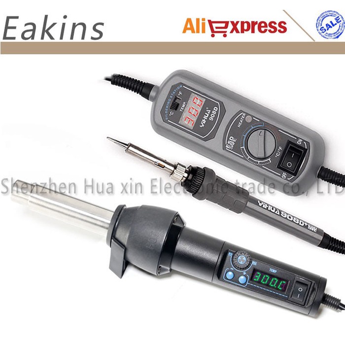 YiHua 908D soldering iron station +8858I Hot air station Adjustable .