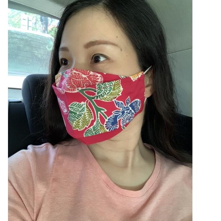 Terjangkau - Masker kain 3D / Masker batik 3D 3ply  / Face mask / Masker Batik