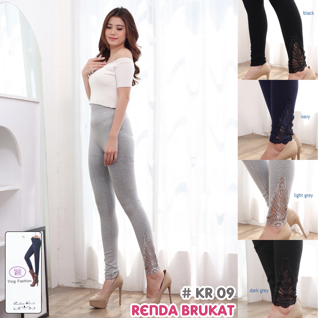 Koleksi Legging Renda Brukat Kaki Import Wanita / Legging Renda wanita panjang / legging panjang / legging Brukat PJ wanita