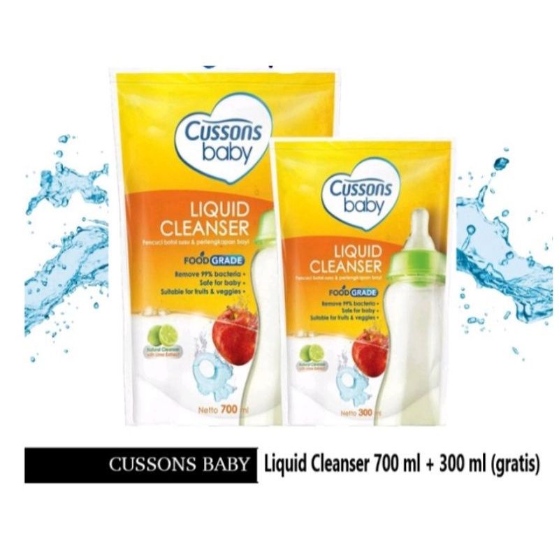 Cussons Baby Liquid Cleanser 700ml+300ml Pouch 700ml Free 300ml