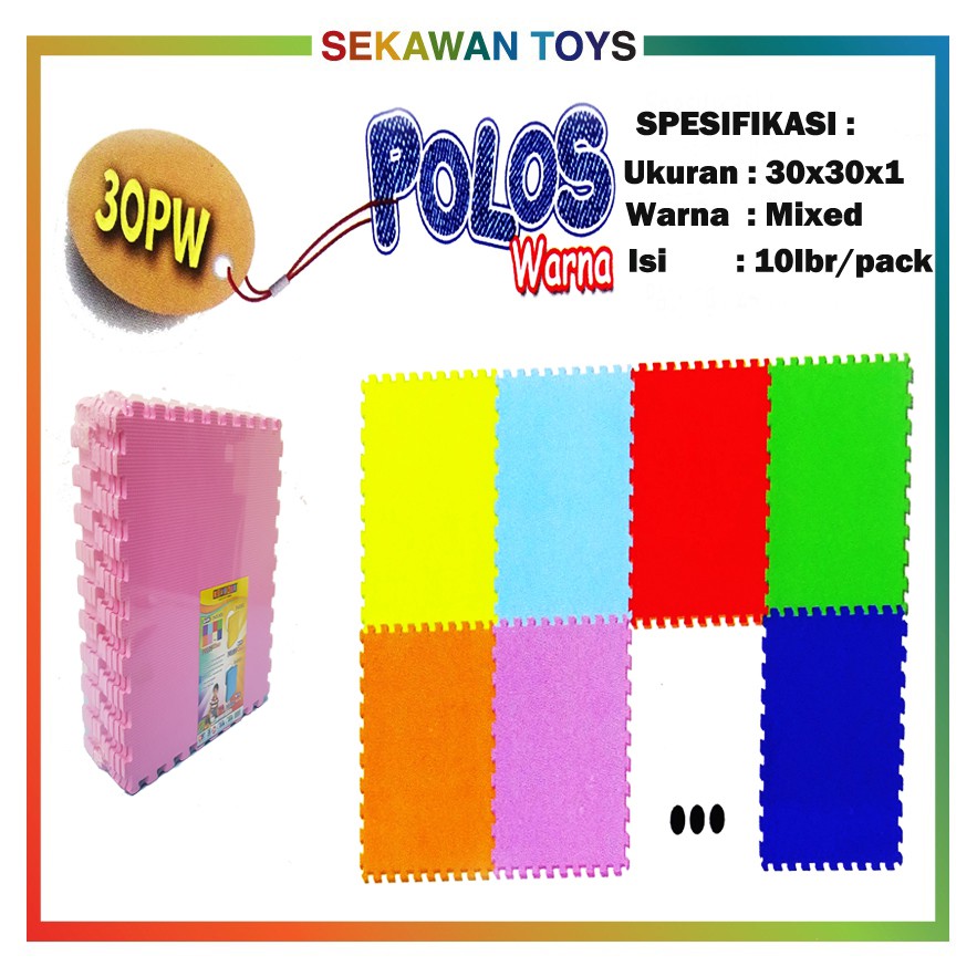 Sekawantoys Karpet Busa Evamat / Edumats Polos Isi 10pcs