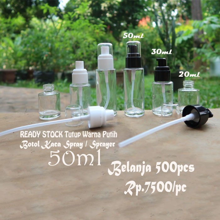 Botol Spray 50ml Botol Parfum Kaca Bening Transparant 50 ml