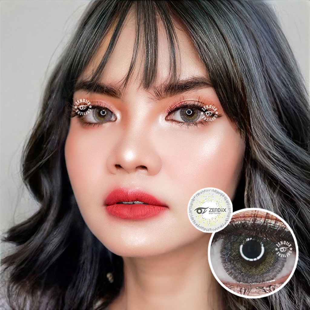 Softlens NEWBLUK Warna GREY 15mm Nomal Minus