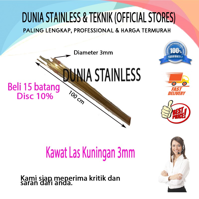  Kawat  las kuningan alat alat teknik bengkel besi  stainless 